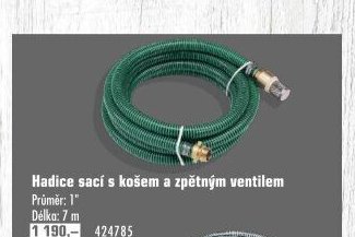Hadice sací s košem a zpětným ventilem 1