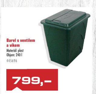 Barel s ventilem a víkem