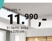Skříň, šířka: cca 270 cm