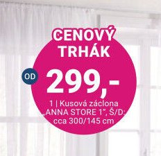 Kusová záclona ANNA STORE 1