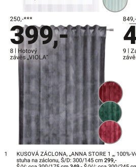 Hotový závěs VIOLA
