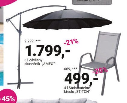 Závěsný slunečník AMEO