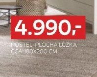 Postel, plocha lůžka cca 180x200 cm