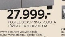 Postel boxspring, plocha lůžka cca 180x200 cm