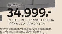 Postel boxspring, plocha lůžka cca 180x200 cm