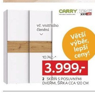 SKŘÍŇ S POSUVNÝMI DVEŘMI, ŠÍŘKA CCA 120 CM