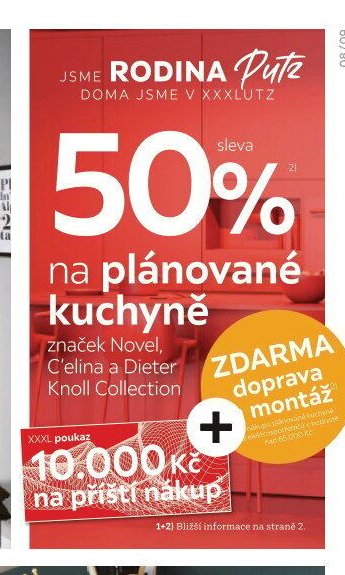 50% sleva na plánované kuchyně