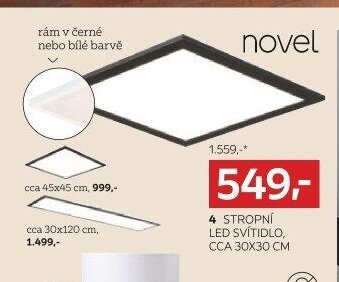 Stropní LED svítidlo, cca 30x30 cm