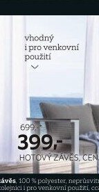 Hotový závěs