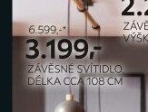 Závěsné svítidlo, délka cca 108 cm