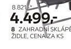 Zahradní sklápěcí židle