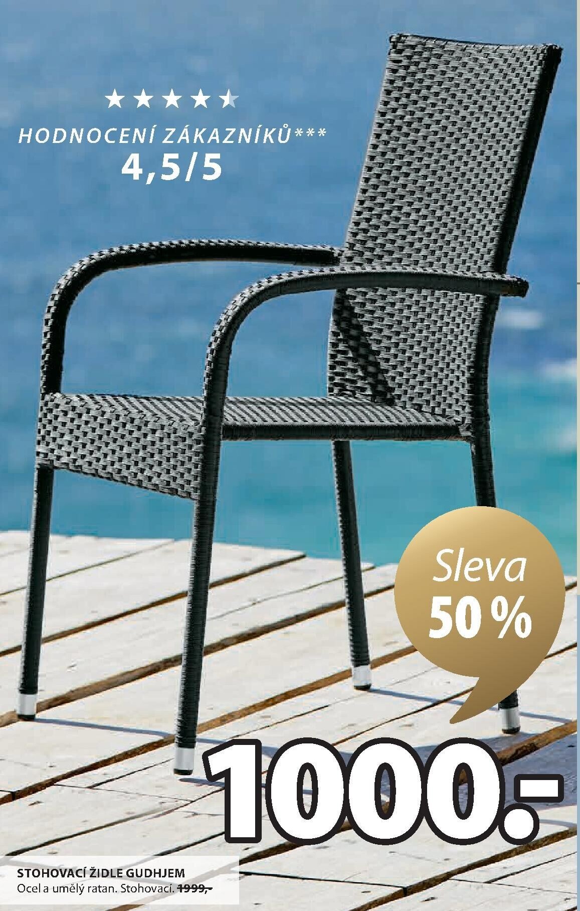 Stohovací židle GUDHJEM