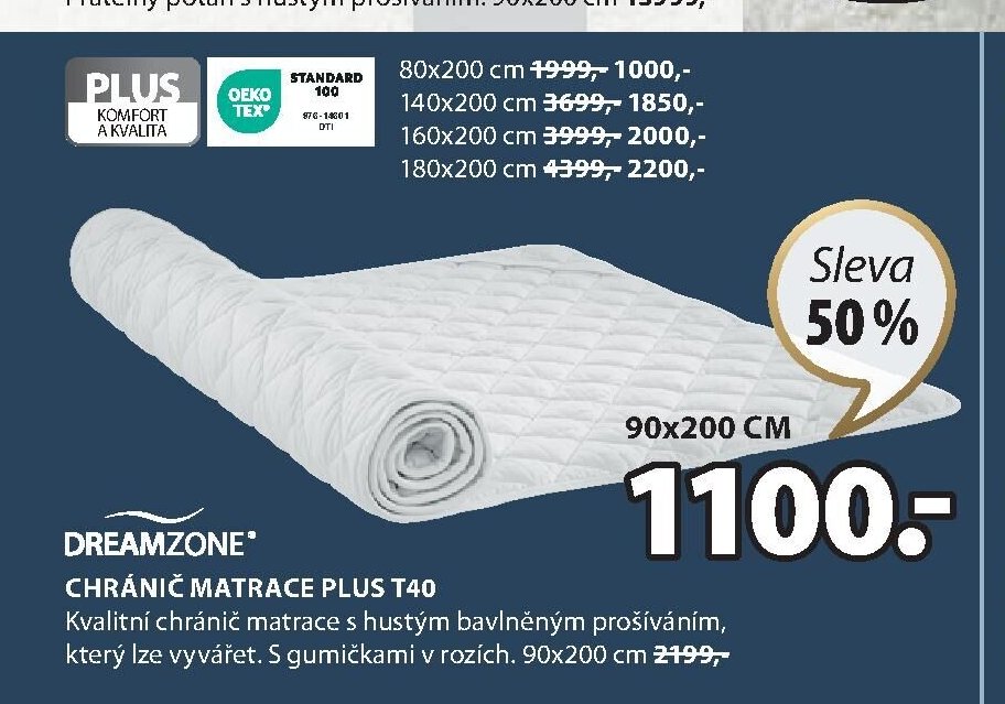 CHRÁNIČ MATRACE PLUS T40
