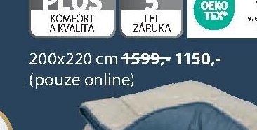 200x220 cm 1150,- (pouze online)
