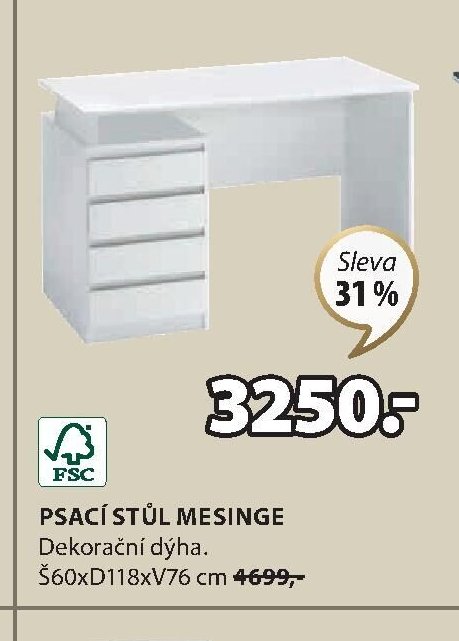 PSACÍ STŮL MESINGE