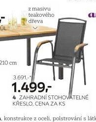 Zahradní stohovatelné křeslo