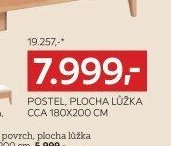 POSTEL, PLOCHA LŮŽKA CCA 180X200 CM