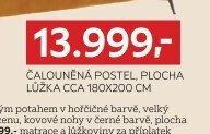 ČALOUNĚNÁ POSTEL, PLOCHA LŮŽKA CCA 180X200 CM