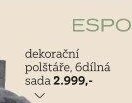 dekorační polštáře, 6dílná sada 2.999,-