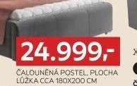 ČALOUNĚNÁ POSTEL, PLOCHA LŮŽKA CCA 180X200 CM