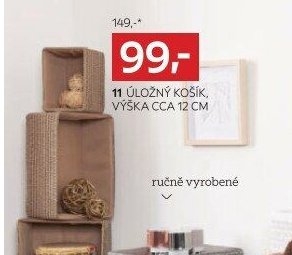 Úložný košík, výška cca 12 cm