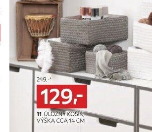 Úložný košík, výška cca 14 cm