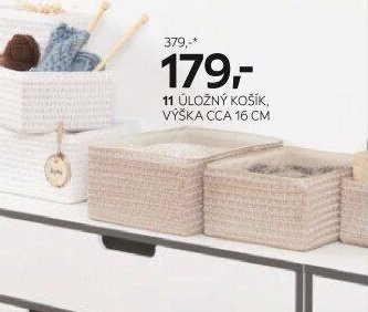 Úložný košík, výška cca 16 cm