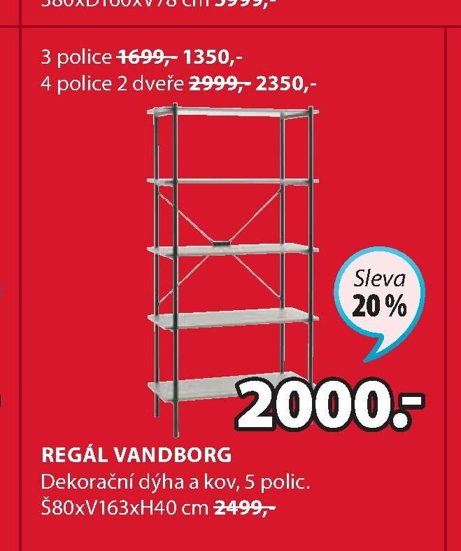 Regál VANDBORG