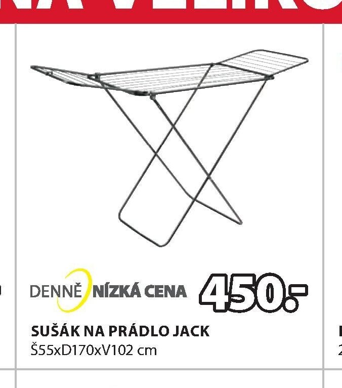 SUŠÁK NA PRÁDLO JACK Š55xD170xV102 cm