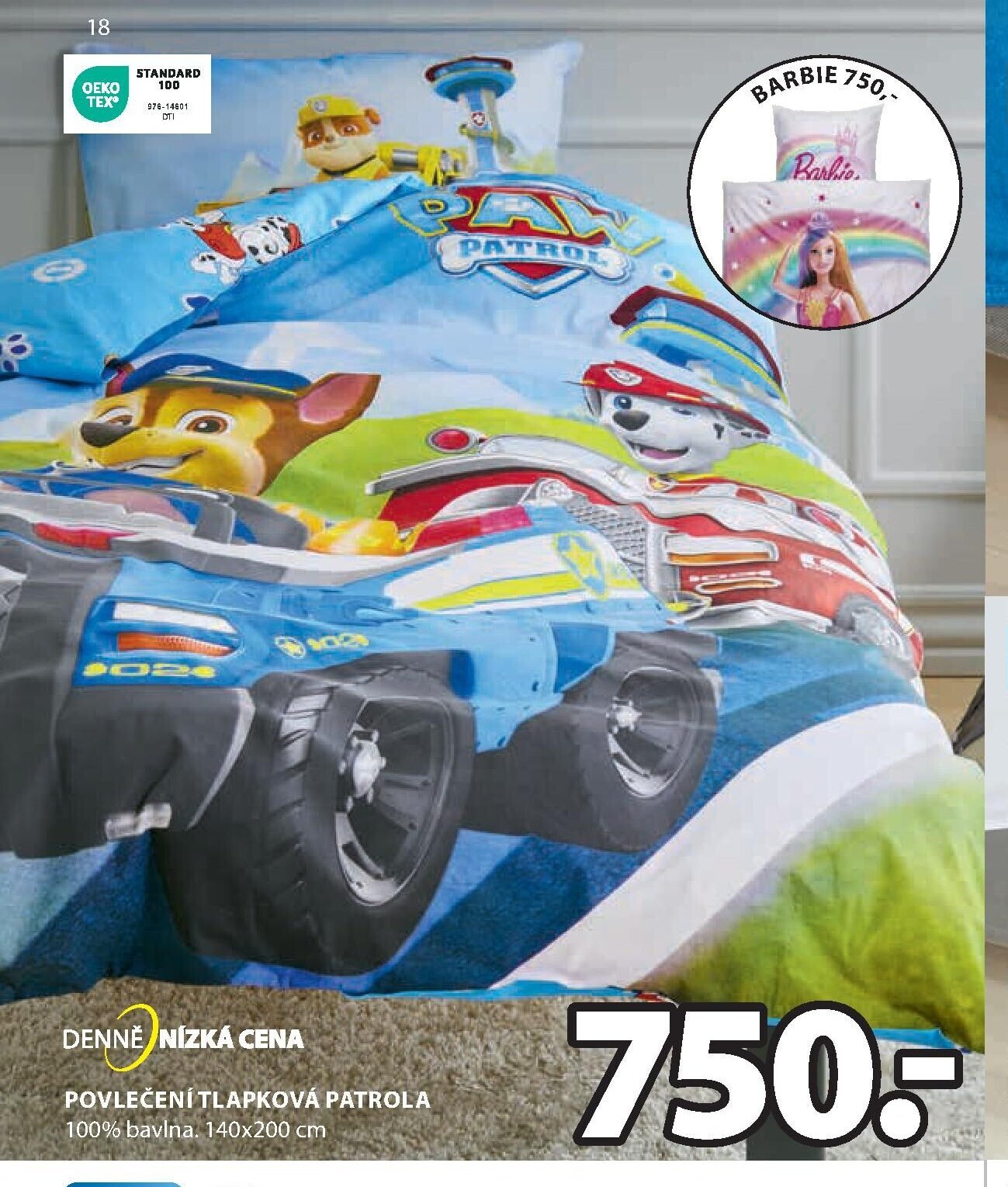 POVLEČENÍ TLAPKOVÁ PATROLA 100% bavlna. 140x200 cm