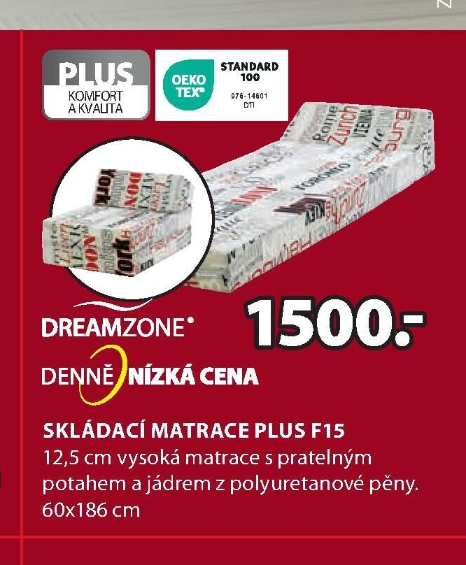 SKLÁDACÍ MATRACE PLUS F15