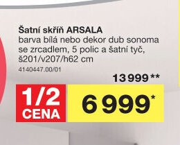 Šatní skříň ARSALA
