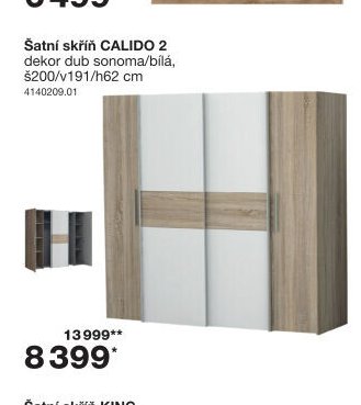 Šatní skříň CALIDO 2