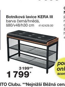 Botníková lavice KERA III