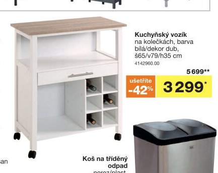 Kuchyňský vozík na kolečkách