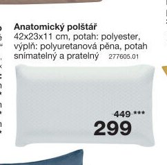 Anatomický polštář 42x23x11 cm
