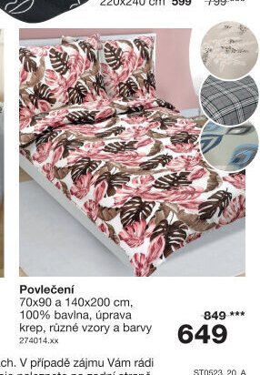 Povlečení 70x90 a 140x200 cm