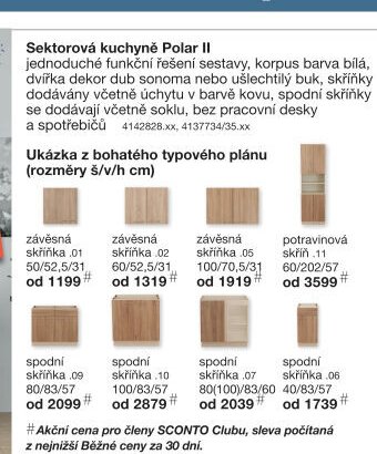 Sektorová kuchyně Polar II