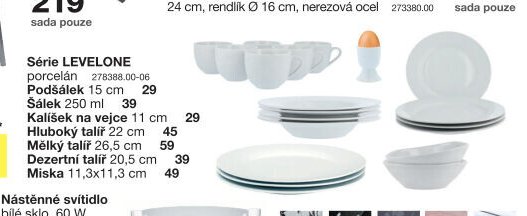 Série LEVELONE porcelán