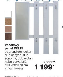 Věšákový panel DELFI