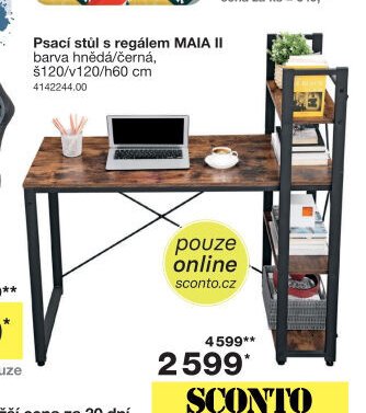 Psací stůl s regálem MAIA II