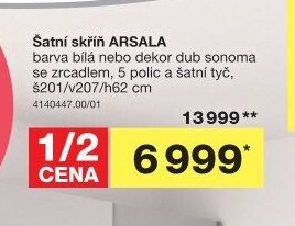 Šatní skříň ARSALA