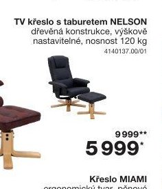 TV křeslo s taburetem NELSON