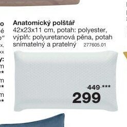 Anatomický polštář 42x23x11 cm