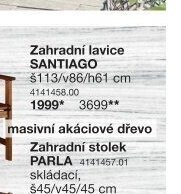 Zahradní lavice SANTIAGO