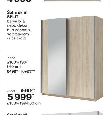 Šatní skříň SPLIT