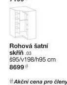 Rohová šatní skříň .03