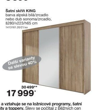 Šatní skříň KING