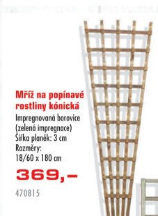 Mříž na popínavé rostliny kónická