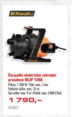 Čerpadlo elektrické zahradní proudové REJP 1200